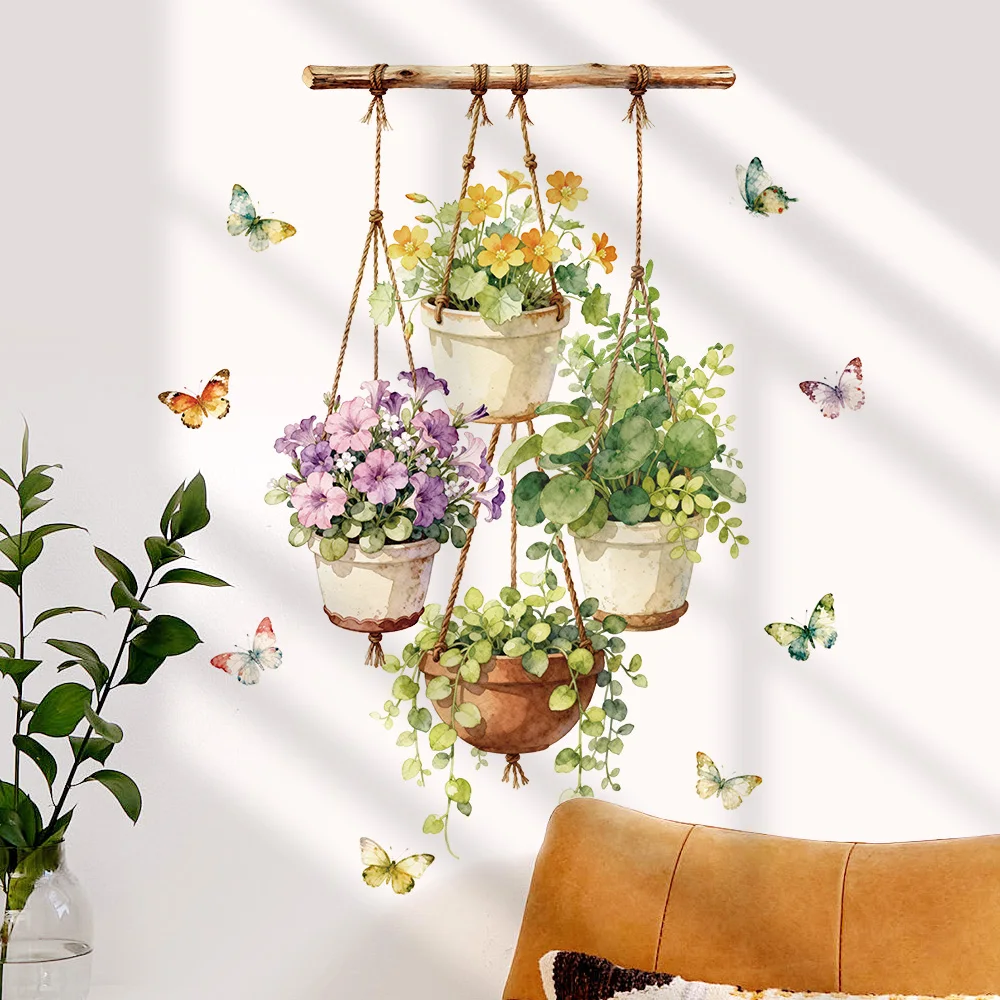 水彩鉢植え植物ウォールステッカー子供部屋用家の装飾ベースボー - Monstera Thai Constellation のレビューと価格