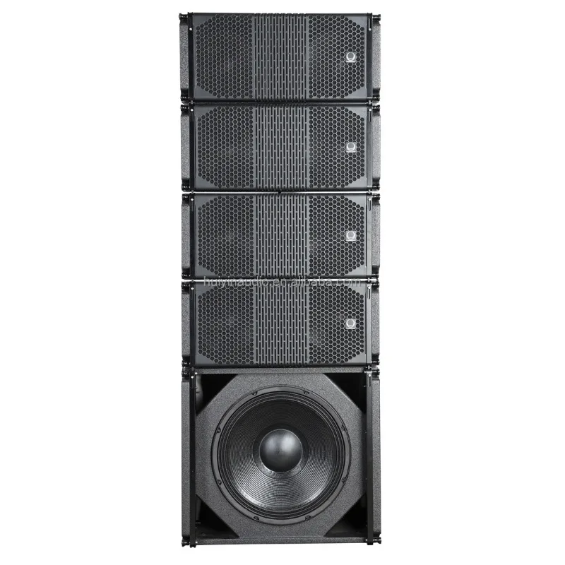10-Inch 2-way power supply Wooden design LA210 loudspeaker with high power amplifier and line array 8 + 4 metal housing