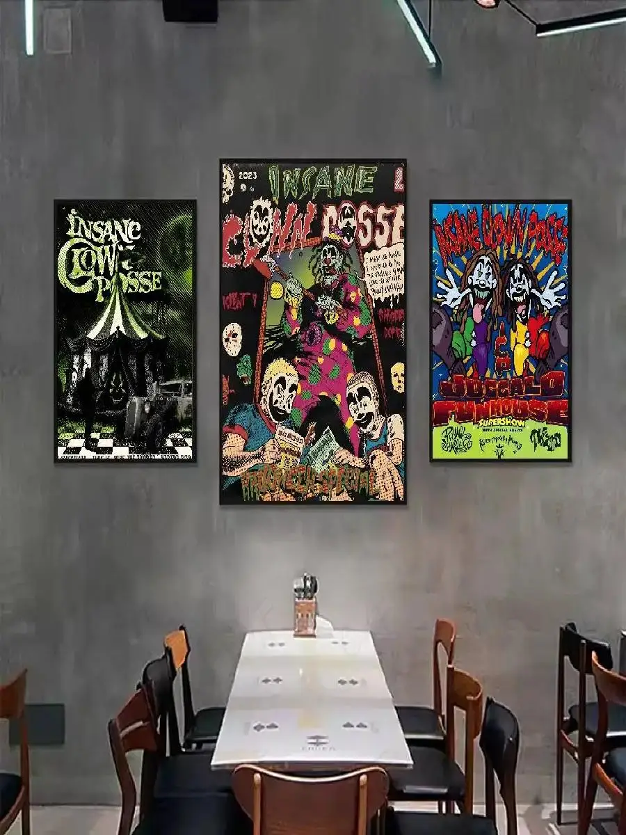 مجنون مهرج بوسي ملصق فني طباعة ديكور حائط مثالي لغرفة المعيشة غرفة نوم بار صالون هدية منزلية مثالية