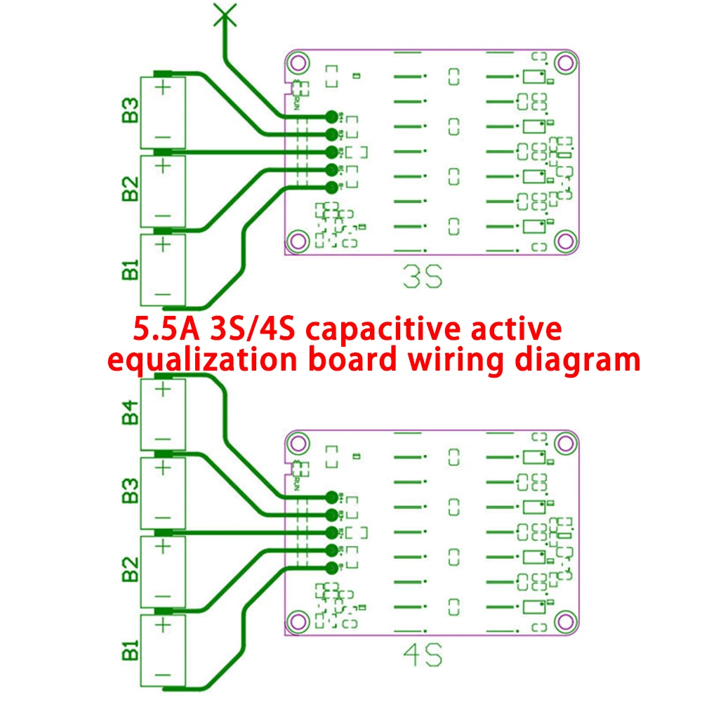 3S/4S Lithium Battery Active Balance Board High Efficiency Energy Transfer Balancer Support BMS Li-ion Lifepo4 Batteries