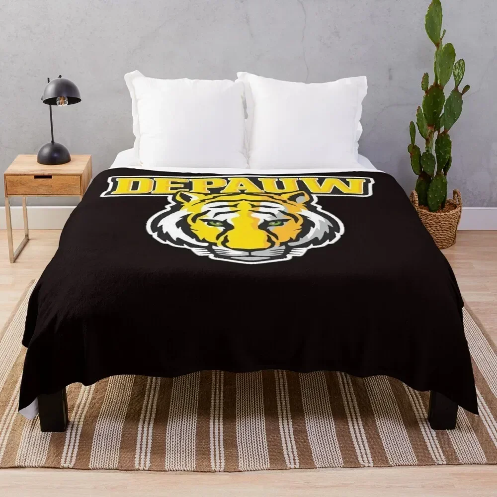 

DePauw University Logo Throw Blanket Lightweight Cozy Blanket for Bed Sofa