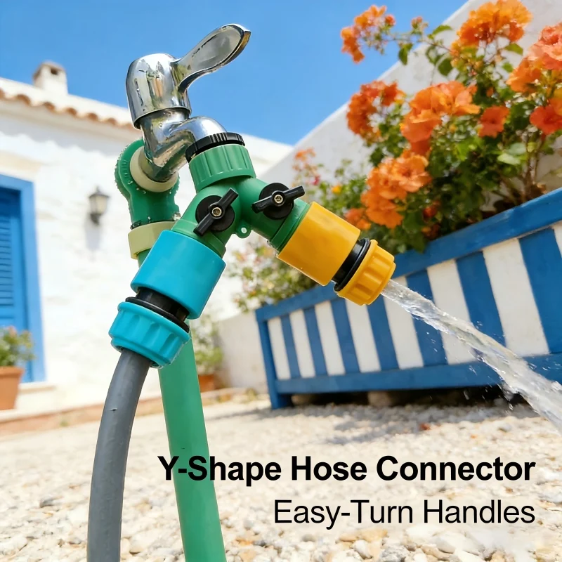 1/2 '' to 3/4 '' Y-shaped Water Diversion Joint Hose Splitter Car Wash Hose Diversion Accessory Garden Faucet 1/2 Joint