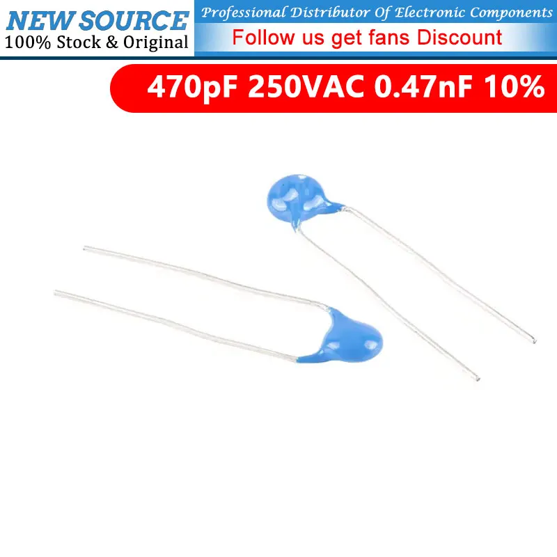 10pcs DE2B3KH471KA3B Safety Capacitor 470pF 250VAC 250V 0.47nF 10% DE2 Type KH Japanese High Voltage Capacitor