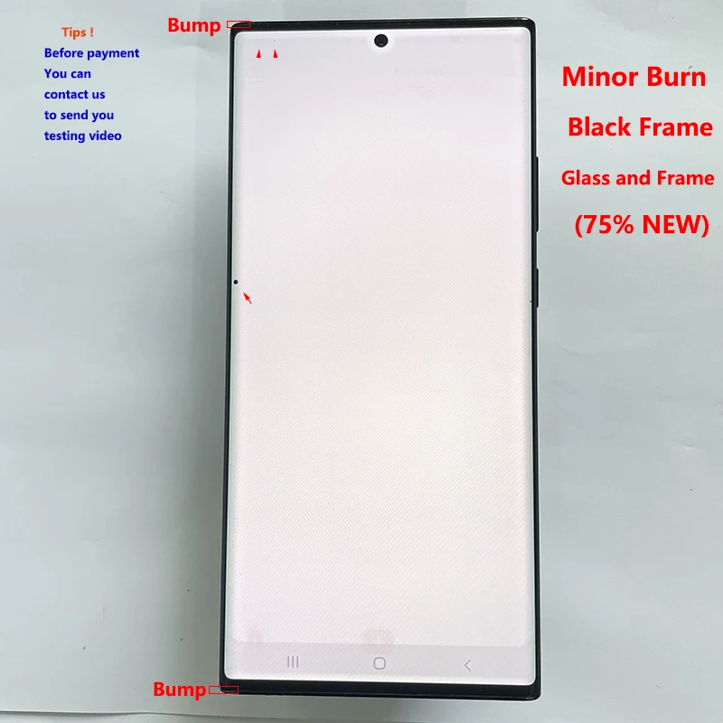 NONE Mit Dot Line LCD für Samsung Note 20 Ultra 5G N985 N986F N986B LCD Display Touch Screen mit Mängel Bildschirm ersetzen 9