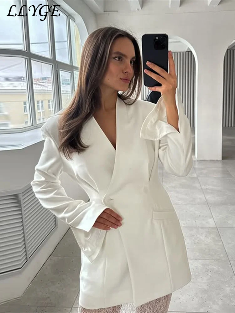 Chaquetas de traje elegantes, conjuntos de falda de encaje para mujer, chaqueta ajustada de manga acampanada con un botón, faldas largas transparentes, trajes de primavera 2025 para mujer