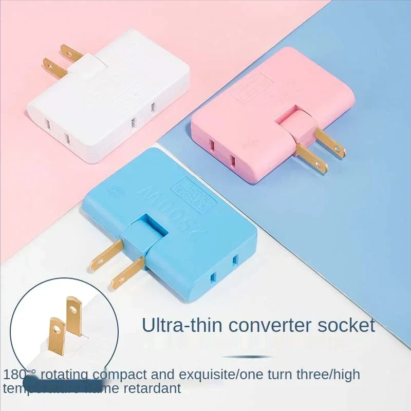 US 3 In 1 Extension Plug Electrical Adapter 180 Degree Rotation Adjustable Mini Shape Mobile Phone Adapters