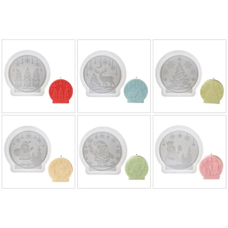 

C71D Ручная изготовление реалистичных скульптурных форм Силиконовые ремесленные плесени Рождественские серии практические