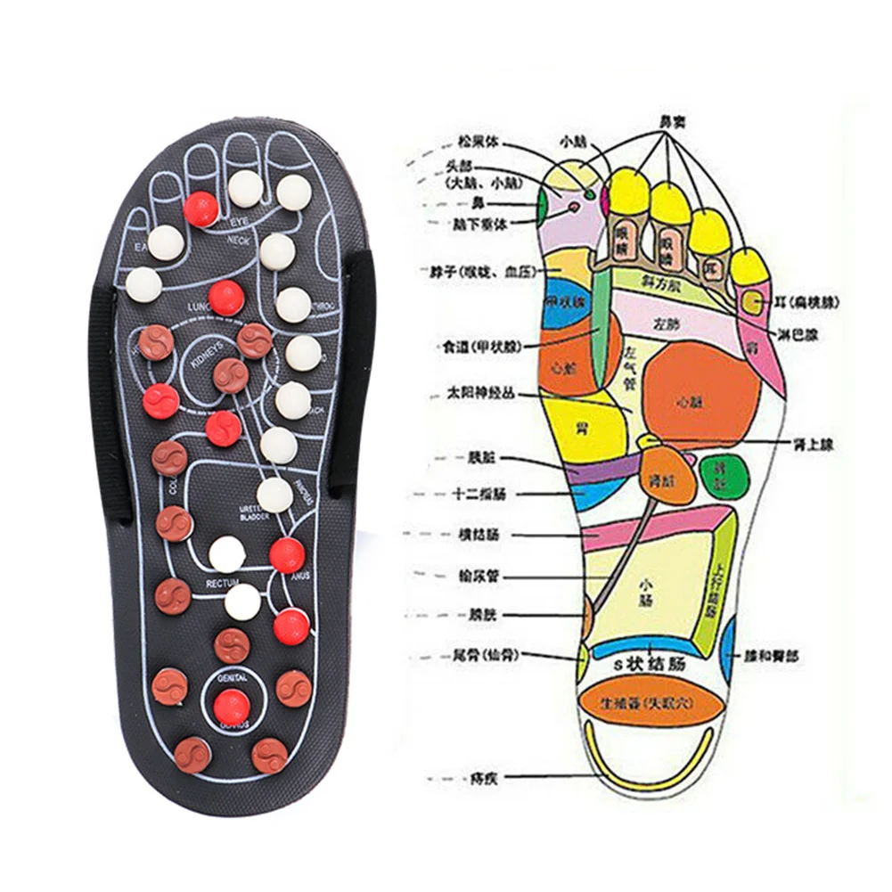 Feet Massage Slippers Foot Reflexology Acupuncture Therapy Massager Walk Stone Shoes Acupuncture Cobblestone Massageador Sandal