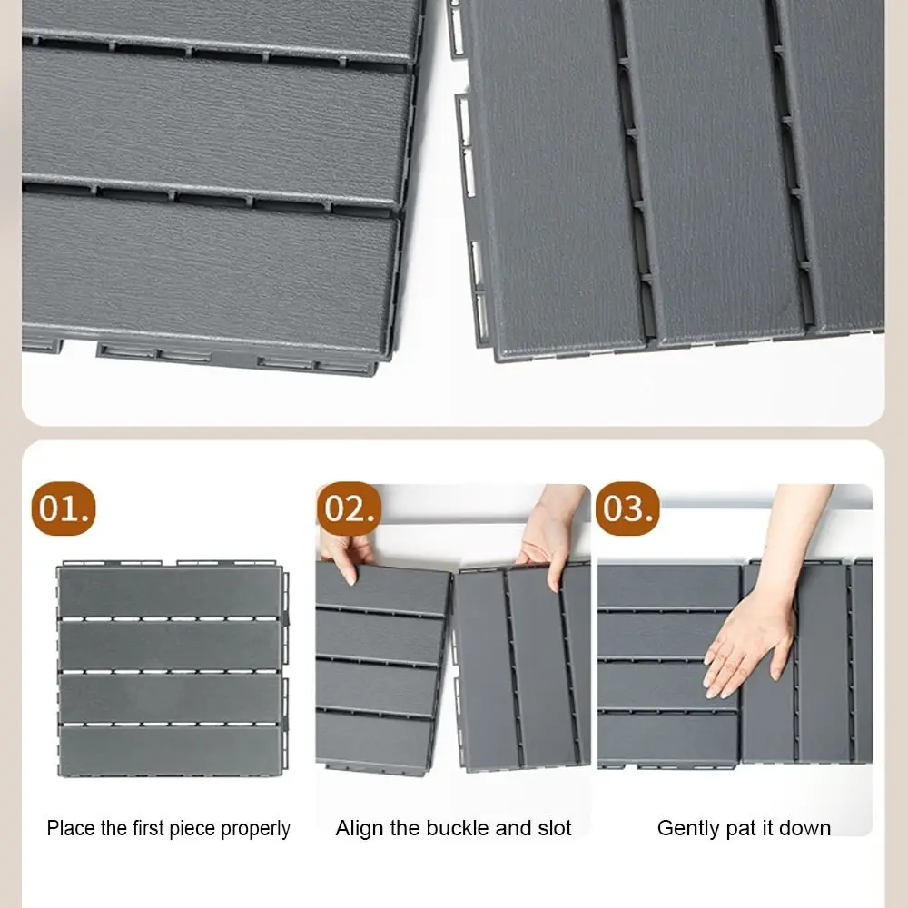 Self Paving Splicing Floor Mat Easy to Clean Plastic Renovation Floor Tile Home DIY 30x30cm Floor Board Bedroom