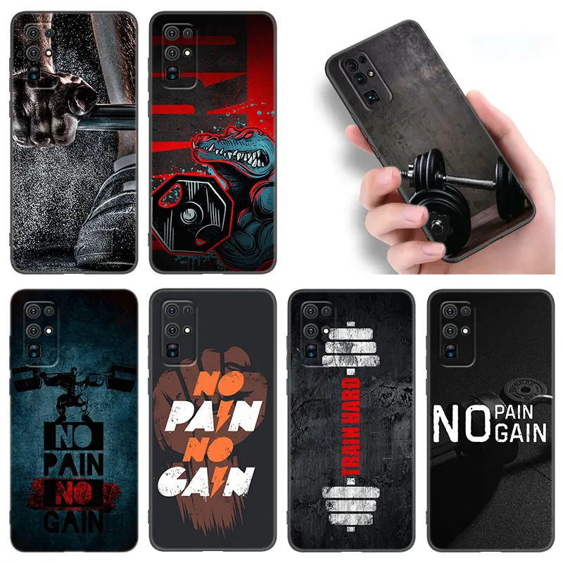 No Pain No Gain Gym Fitness Phone Case For Huawei Nova 5T 7 8 9 7i 8i Honor 30S 50 60 70 Mate 10 20 Lite 40 Pro Plus SE Cover