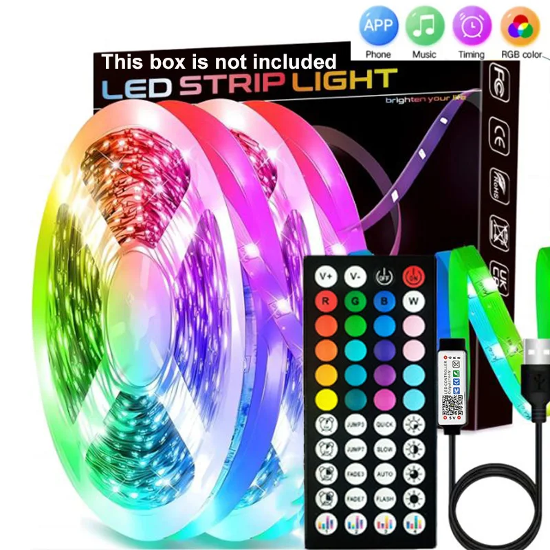 WIFI Led Lights for Room Music Sync RGB Led Strip Lights 10m 20m 30m Flexible Ribbon for Room Bedroom Gaming Decor TV Backlights