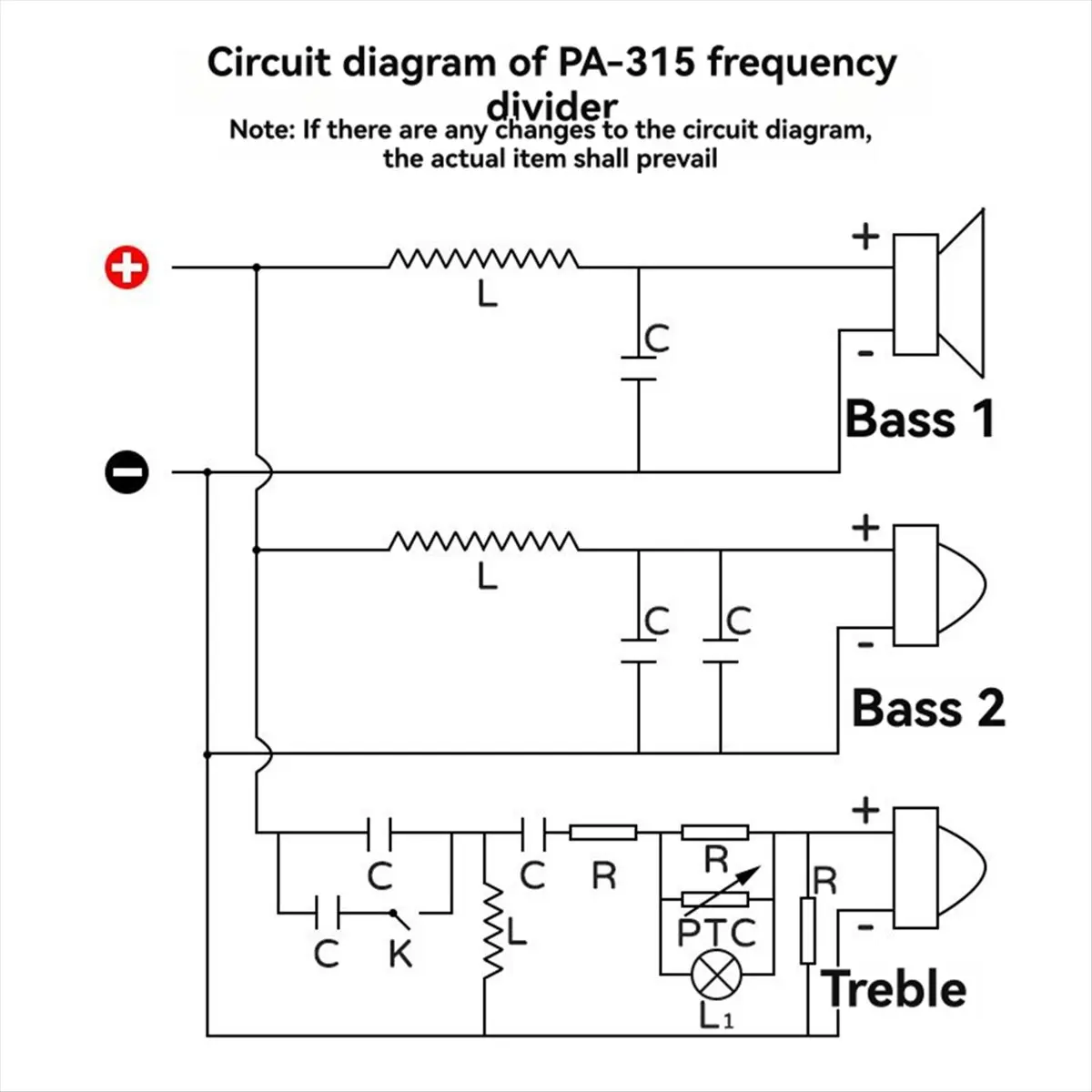 Special Offer- HiFi Speaker Frequency Divider 1 High 2 Low 700W Audio Crossover Filter Distributior DIY High-Fidelity Divider