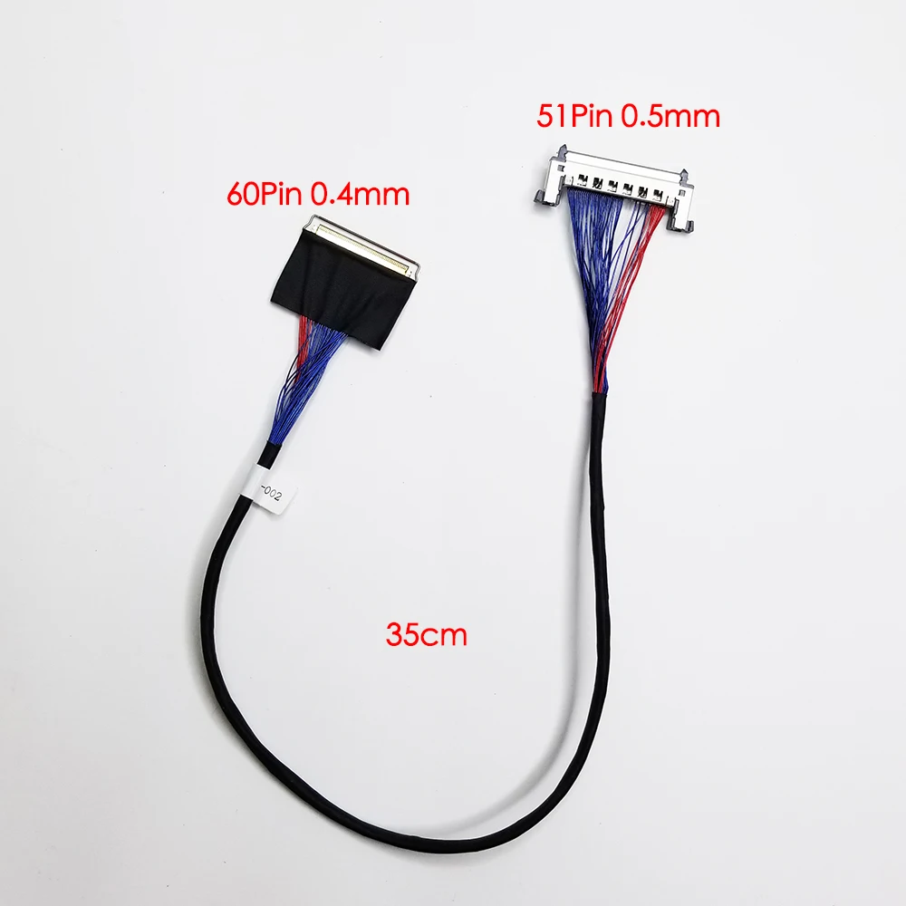 I-PEX20525 eDP 60P 0.4mm To 51P Coaxial Cable JRY Driver Board Definition For MV315QHM M340WW2 LM270QQ1 LM270QQ2 Screen Cable