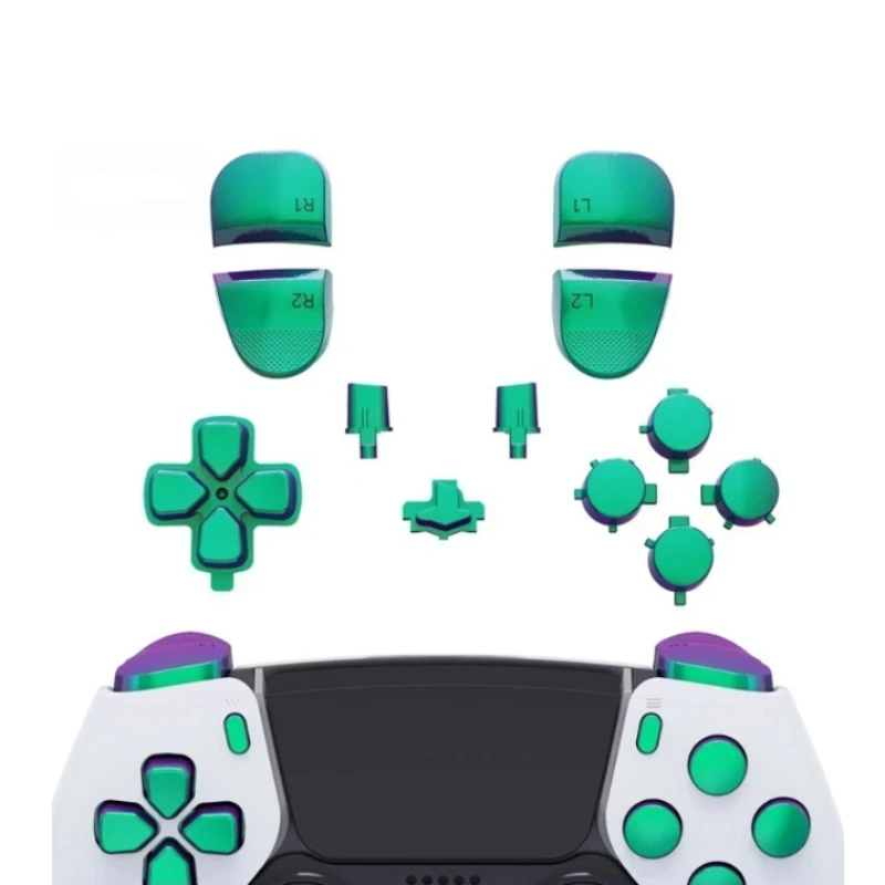 Ps5 Controller Accessories Extremerate Full Replacement Buttons Set Diy Custom Green Buttons With Installation Tool For Ps5 Edge