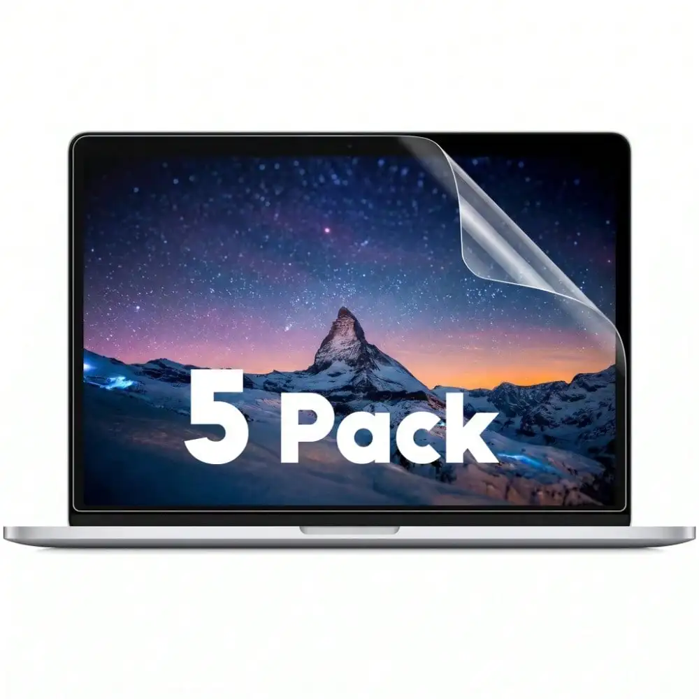 5 Pack Matte Anti Glare for MacBook Pro 15 Inch 2016-2019 A1707 A1990 Screen Protector, Eye Protection Film/Anti Scratch