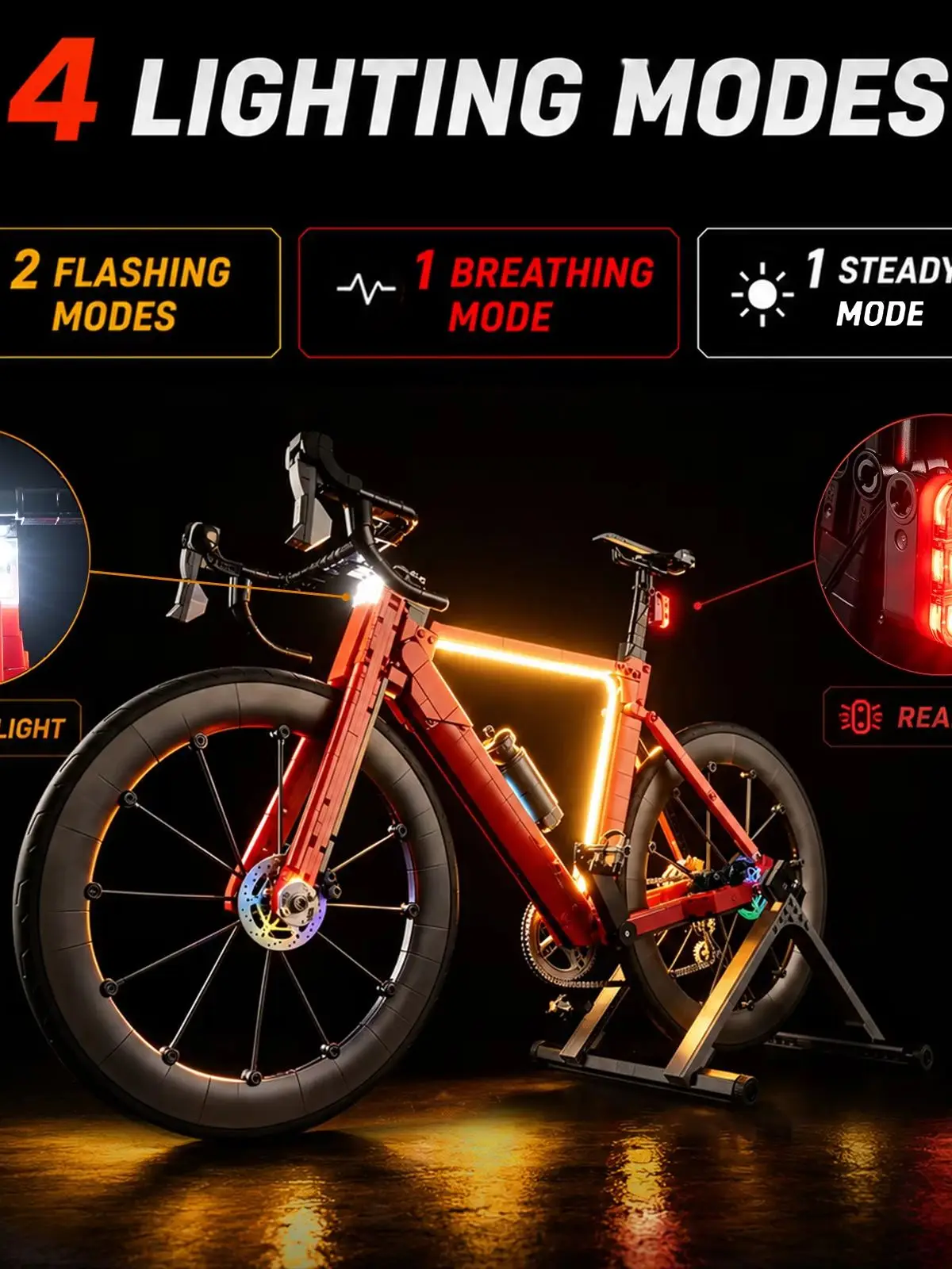 LED-Lichtset passend für Lego Rennrad 11380 Bausteine