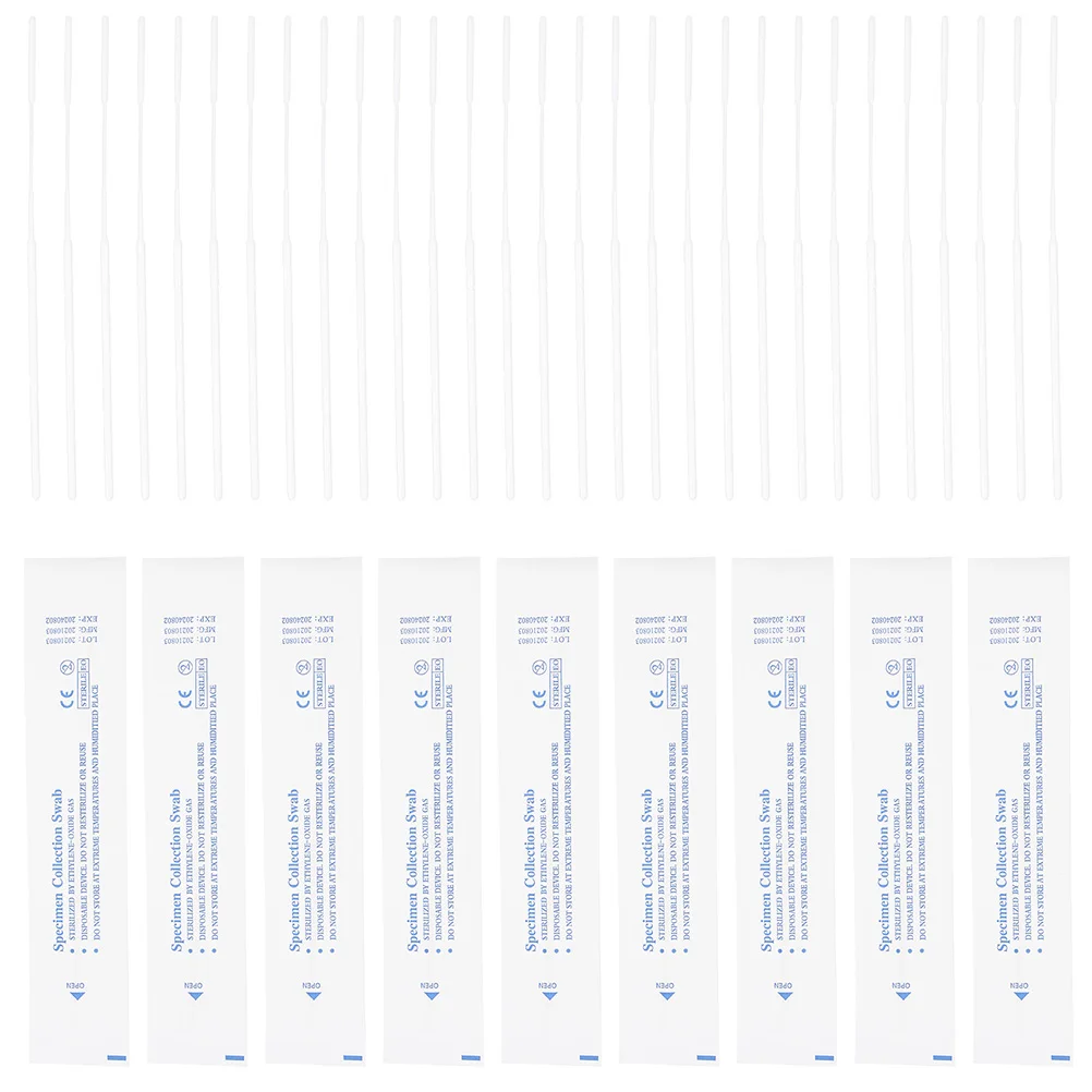 

120pcs Nasal Swabs Disposable Flocked Head Sterile Swabs for Specimen Collection Safe Hygienic One Time Use 80mm