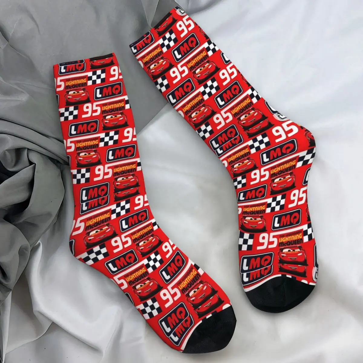 

Cars Lightning McQueen Stockings Men Socks High Quality Fashion Socks Autumn Cycling Anti Bacterial Design Socks Gift Idea