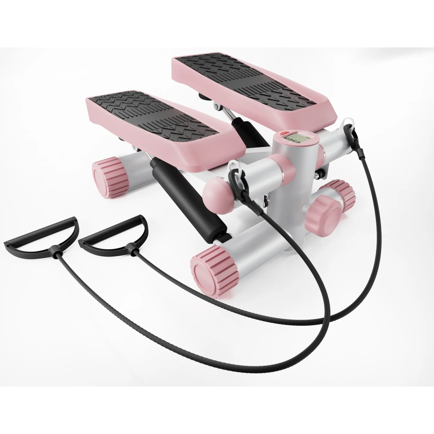 Steppers for Exercise, Stair Stepper with Resistance Bands, Mini Stepper with 330LBS Loading Capacity, Hydraulic Fitness Stepper