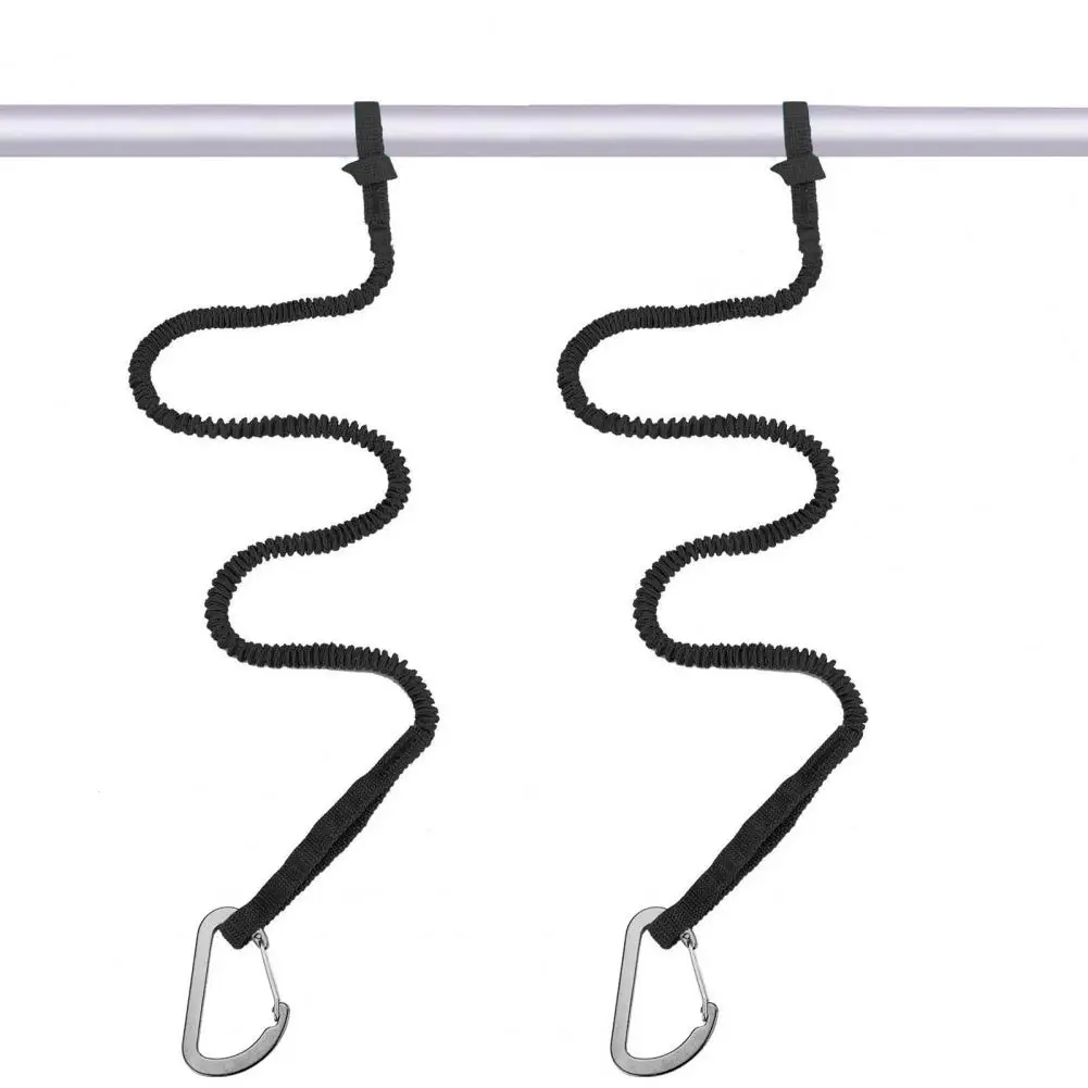 Kayaking Safety Gear 2/4pcs Kayak Paddle Leash Set Elastic Bungee Strap Lanyard Rope for Boating Fishing Rod Holder Rafting