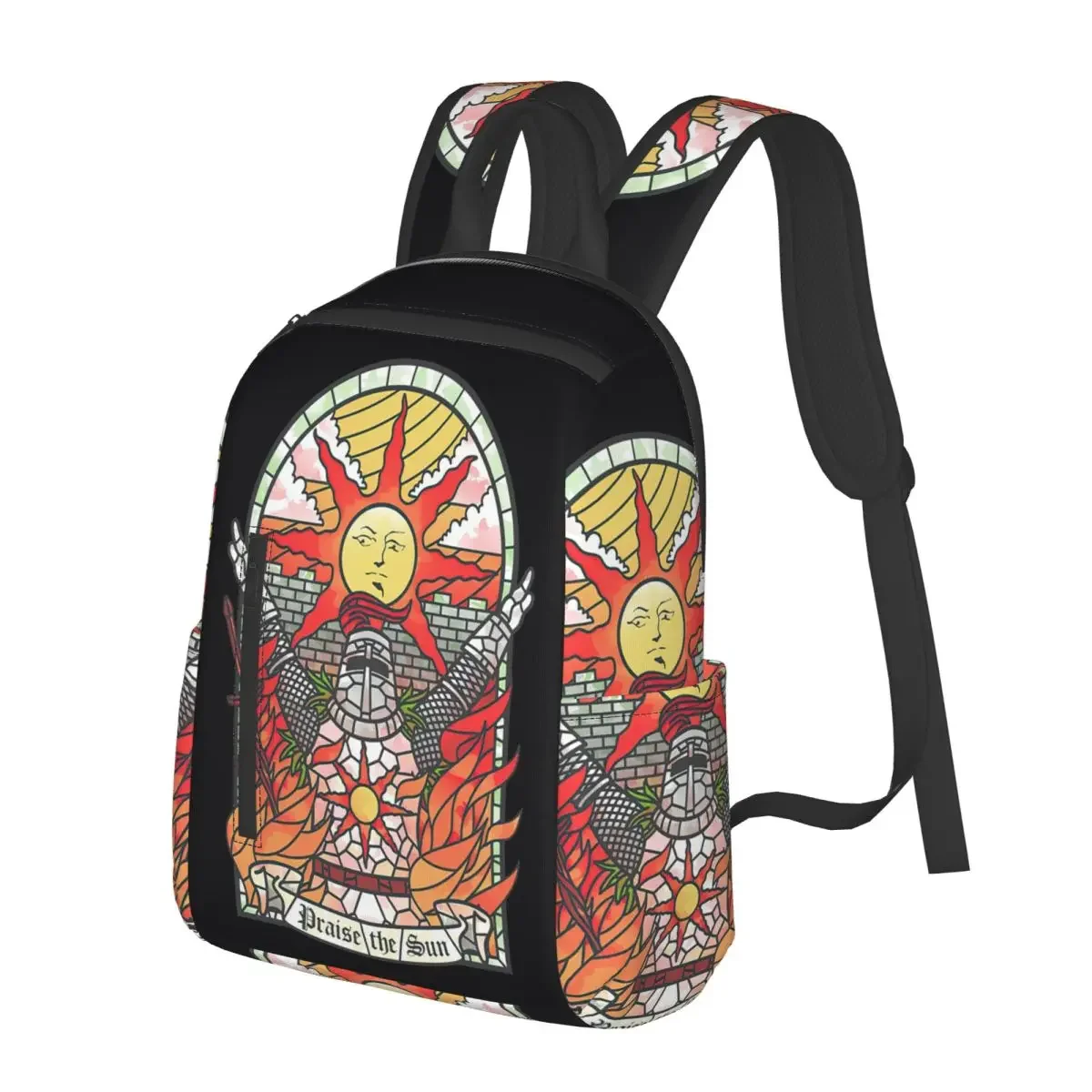 

Dark Soul Praise The Sun Student Backpack School Bag Hiking Travel Daypack for Boys Girls Fashion Bookbag Shoulder Bags