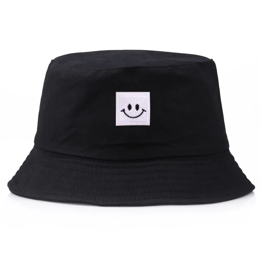 New Square Robot Embroidery Basin Hat Cap Outdoor Sunscreen Sunshade Hat Fisherman Hat