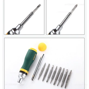 Xiaomi Sata-Contest von tragbarem Drehtschlitz, 19in 1 austauschbare Präzisionsschlitzschlüssel, Zwei-Wege-Ratschen, Haushaltshandwerkzeugset 12 Hauptverkäufe sparen Schlüsselschalter - №4