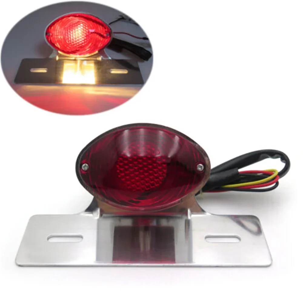 

Red License Plate Brake Tail Light for Harley Davidson Ducati Monster Universal Cruiser Street Motorcycle Accessories