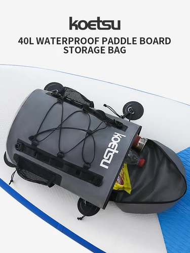 Imagen 1 del producto KOETSU Bolsa de almacenamiento para tabla de remo impermeable de 40 L, diseño para SUP y tabla de surf, ideal para almacenamiento de engranajes seguro y conveniente