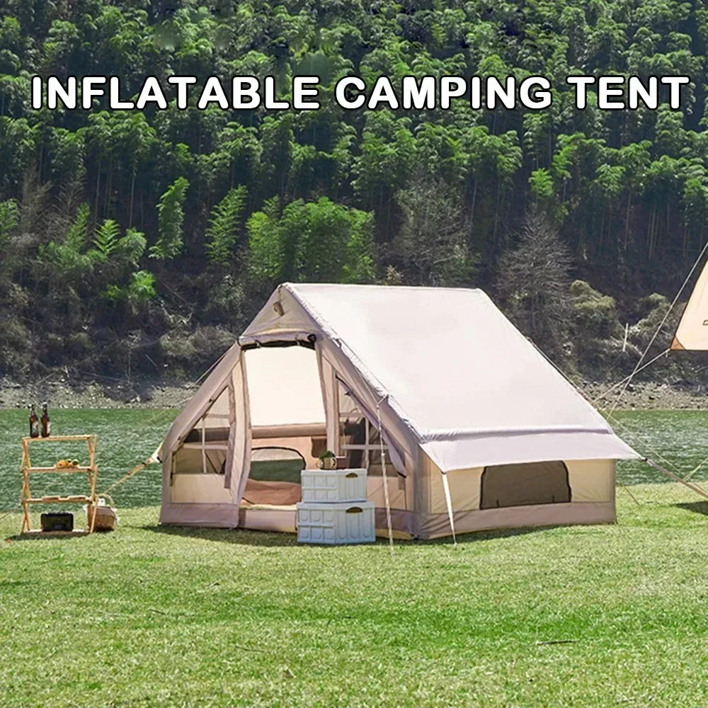 Inflatable Roof Tent Waterproof Inflation  Larger Outdoor Luxury Camping Hotel  5-8 People Portable Family Party