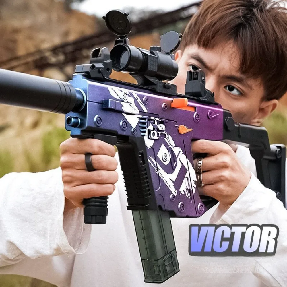 EVA Soft Bullet Toy Gun Can Be Fired Electric/Manually Loaded Assault Rifle Submachine Gun Model Christmas Birthday Gift