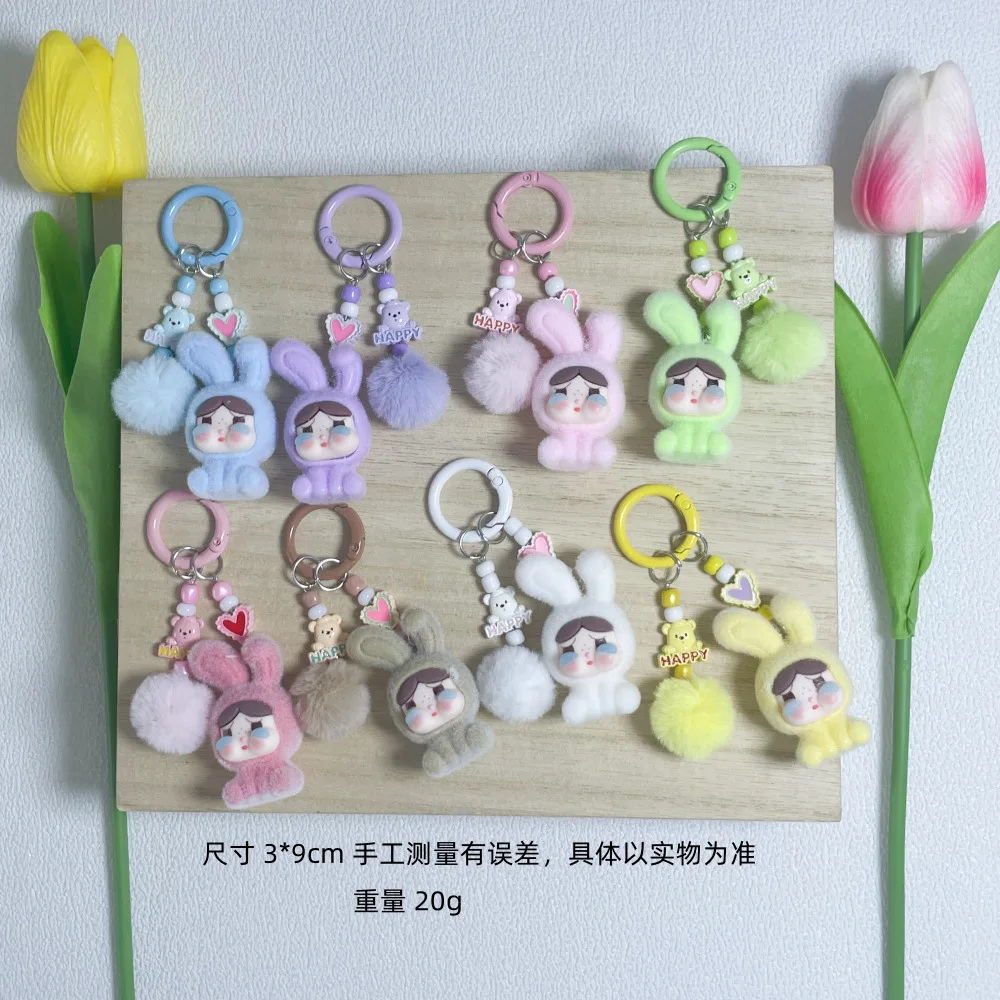 

Cute tearful baby keychain accessory pendant, three-dimensional creative and personalized resin girlish heart bag accessory