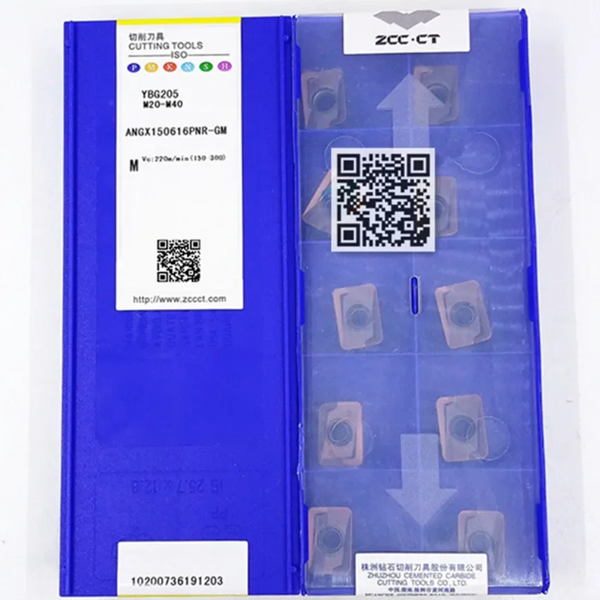 ZCC.CT ANGX150608PNR-GM YBG205/ANGX150616PNR-GM YBG205 ANGX150608 ANGX150616 CNC كربيد إدراج طحن إدراج 10 قطعة/صندوق #5