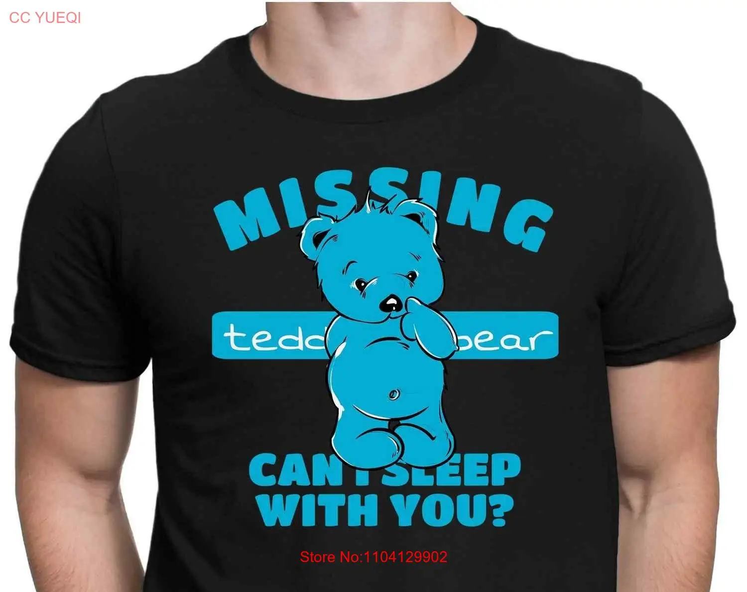 Missing Teddy Bear Men's Fun T Shirt Small to 4XL PAPAYANA long or short sleeves