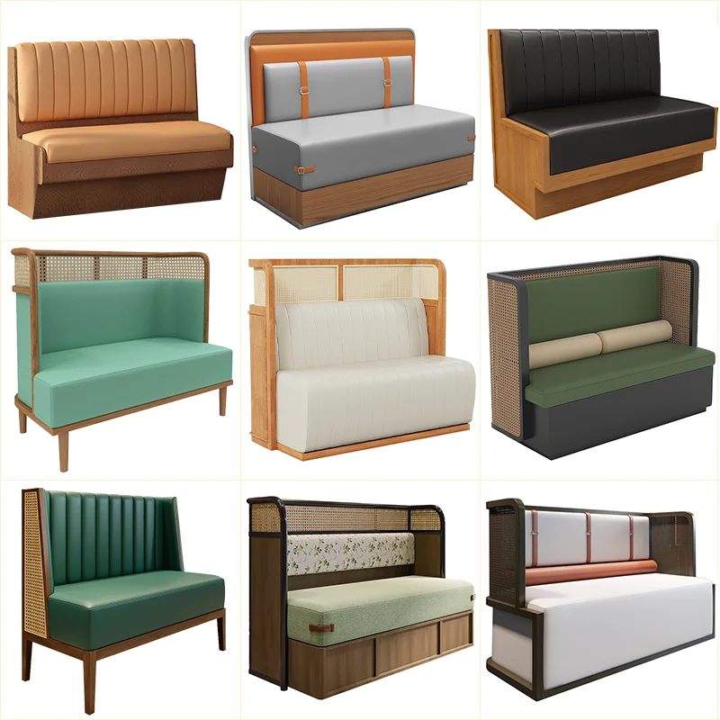 

Hot Pot Theme Coffee Commercial Dining Furniture &Modern Restaurant Booth Seating Sofa Table Chairs Custom Cuisine