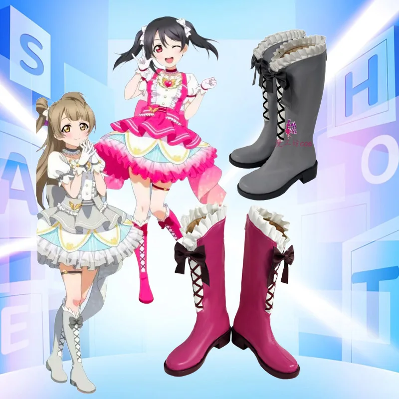 

LoveLive Kotori Minami Nico Yazawa Аниме Обувь для косплея Сапоги
