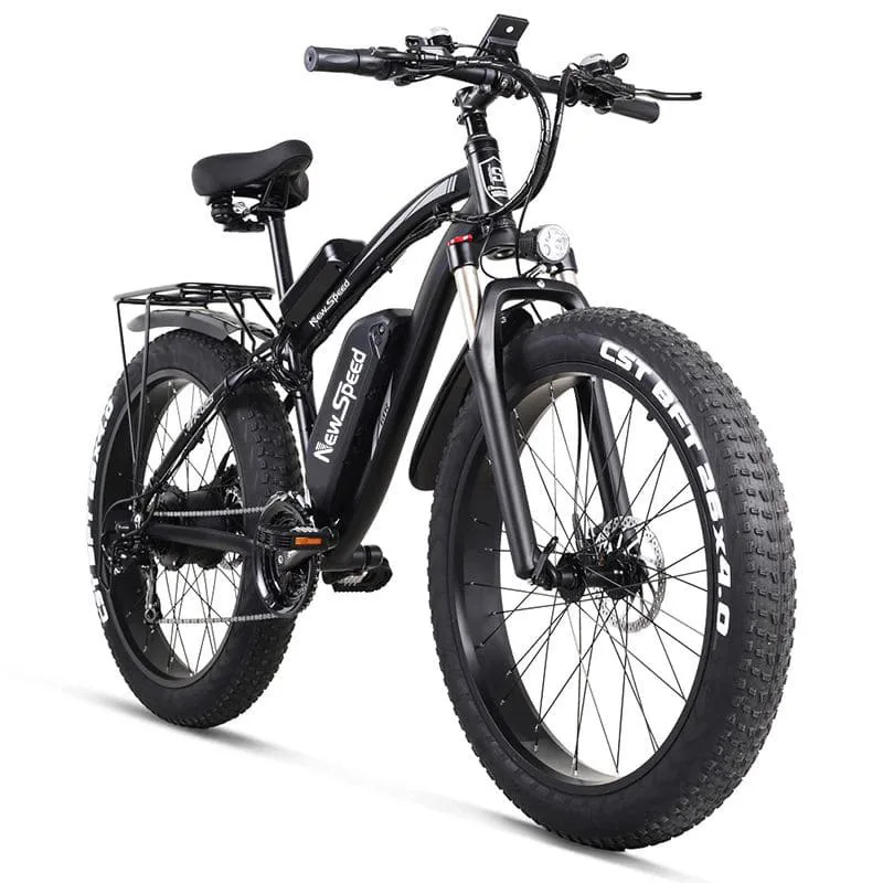 

Wide Fat Tire Electric Bicycle with Dual Disc Brake, Shock-Absorbing, High Power, Outdoor Off-Road, Snow Bike, 26 inch