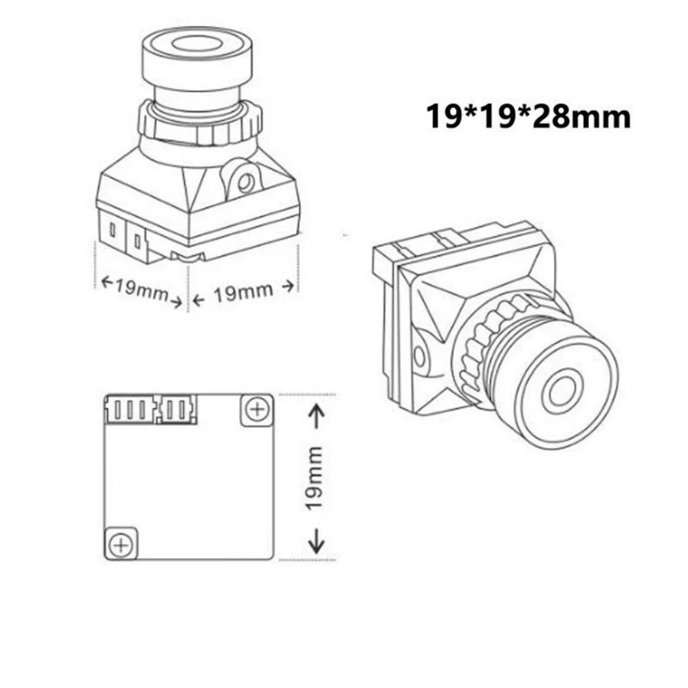 

NCZOBOE Ratel Pro FPV Camera 1PC 1500TVL 2.1mm Lens 16:9/4:3 NTSC/PAL FOV Blacklight Night Vision Camera For RC Drone