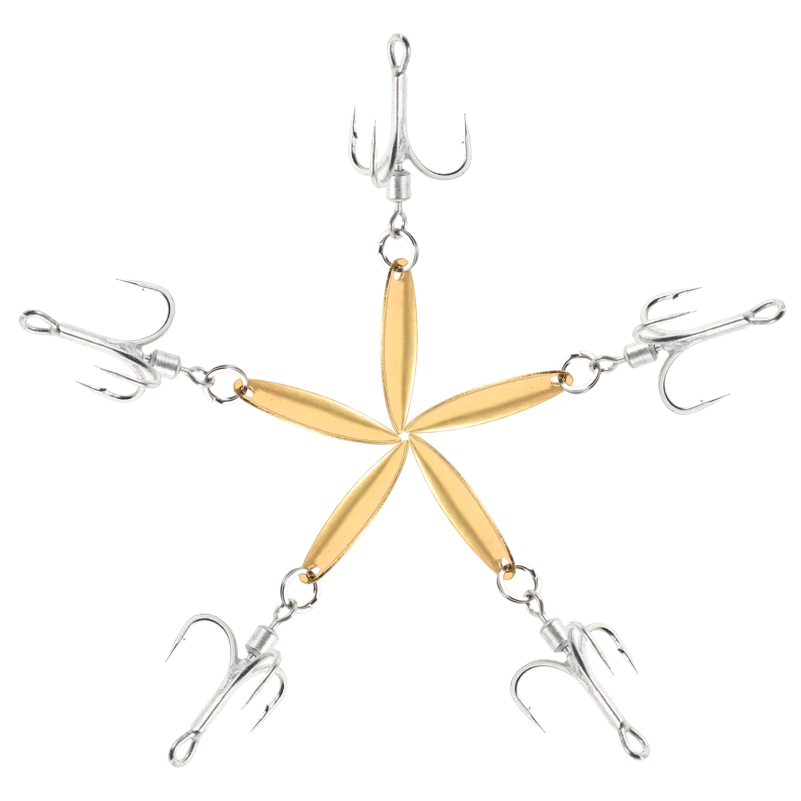 

Luya Three Hooks Durable Metal Matte Coating Barbed 360 Rotation Fishing Lures Freshwater Swivels Bass TroutSpoons