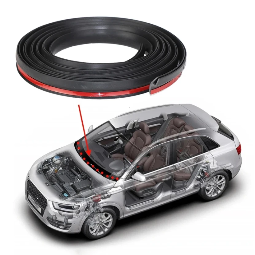 1.7M gumowa uszczelka przedniej szyby przednia tylna szyba szyberdach paski uszczelniające pyłoszczelna taśma uszczelniająca do przedniej szyby deski rozdzielczej samochodu