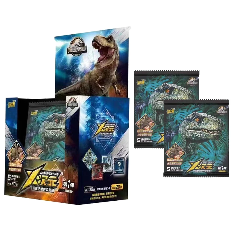 

New Jurassic Dinosaur World Film Cards Collection Science Fiction Adventure Rare Series Peripheral Playing Table Game Flash Card