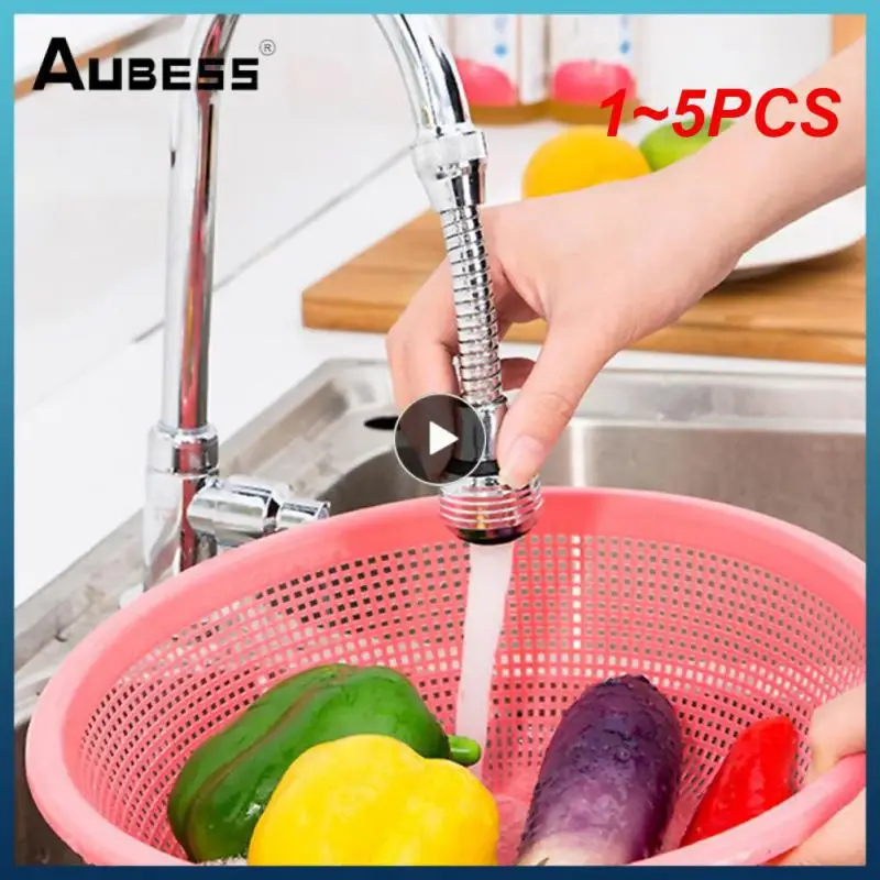 1~5PCS Kitchen Supplies Water Saving Nozzle Filter Adjustment 360 Degree Rotary Faucet Shower Household Creative