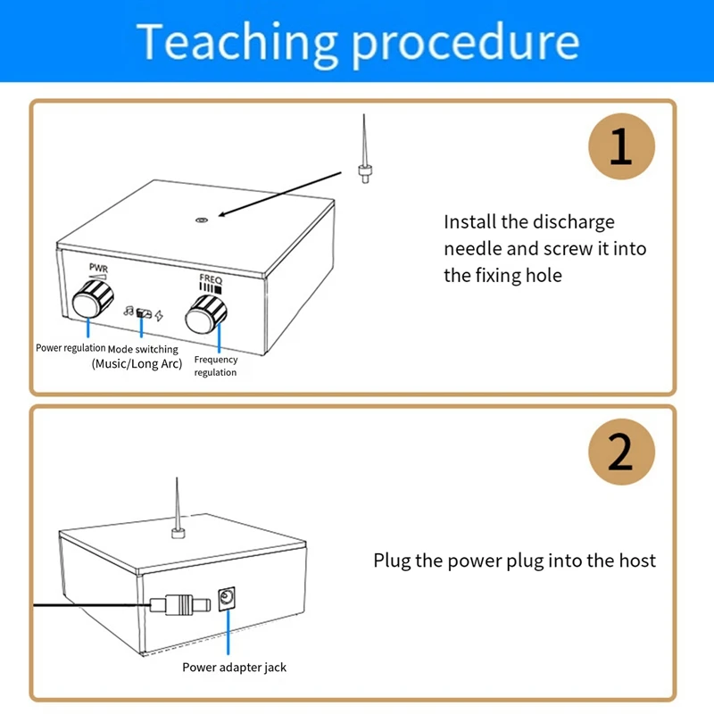 For Tesla Gold Music Coil Artificial Lightning-Pattern Touchable Audio Input Bluetooth Science Experiment Coil, Durable EU Plug