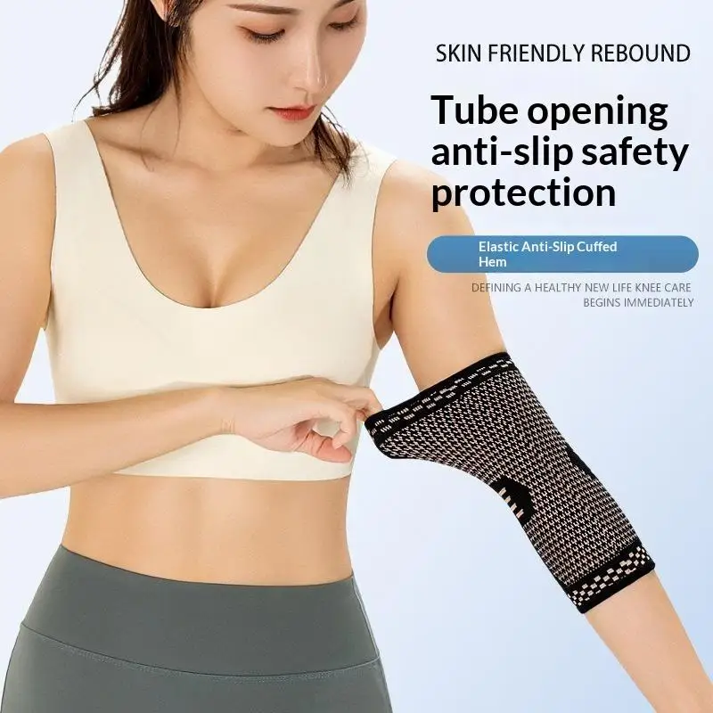 Copper Knee Brace 1PC Breathable Compression Support Sleeve for Squats Weightlifting Gym Sports Knee Pain Relief