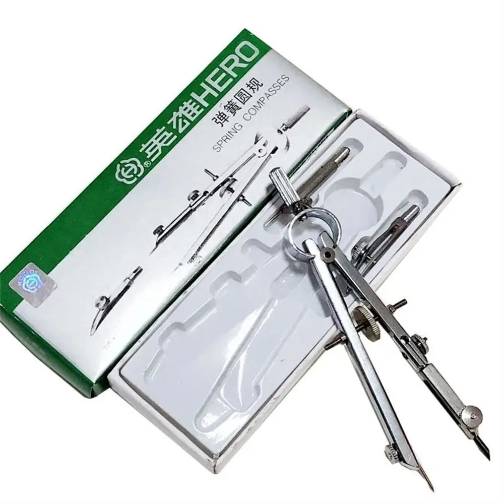 High Precision Drawing Tool with Lock Geometry Metal Geometry Scribe Gauge Spring Compasses Compass Protractor Math Compass