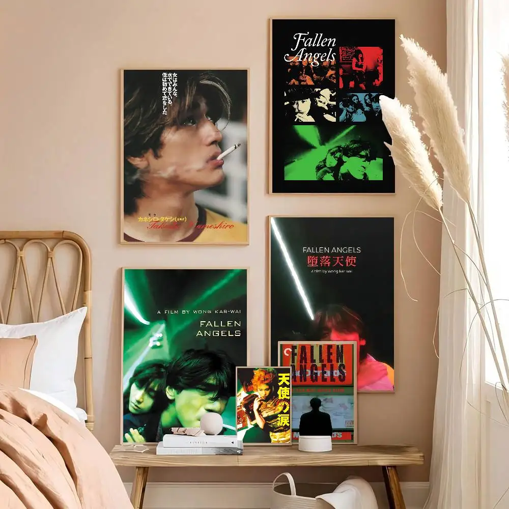 Classic Retro Wall Art Fallen Angels Wong Kar Wai Series Movie Prints and Waterproof Paper House Bar Posters Wall Stickers