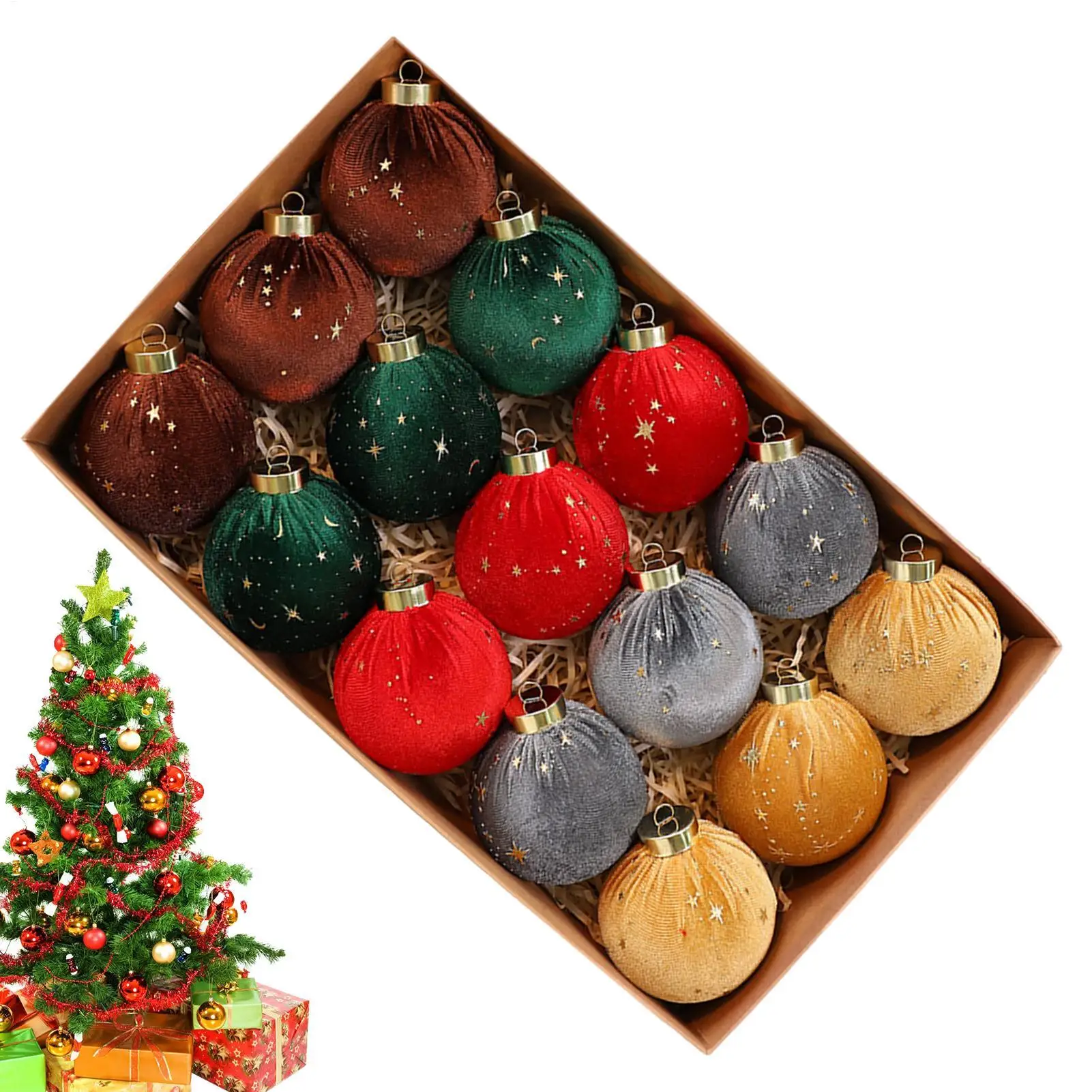

Flocked Ornament Balls 15 Pieces Rustic Flocked Party Decor Christmas Tree Ornament For Farmhouse Bedroom Bathroom Winter