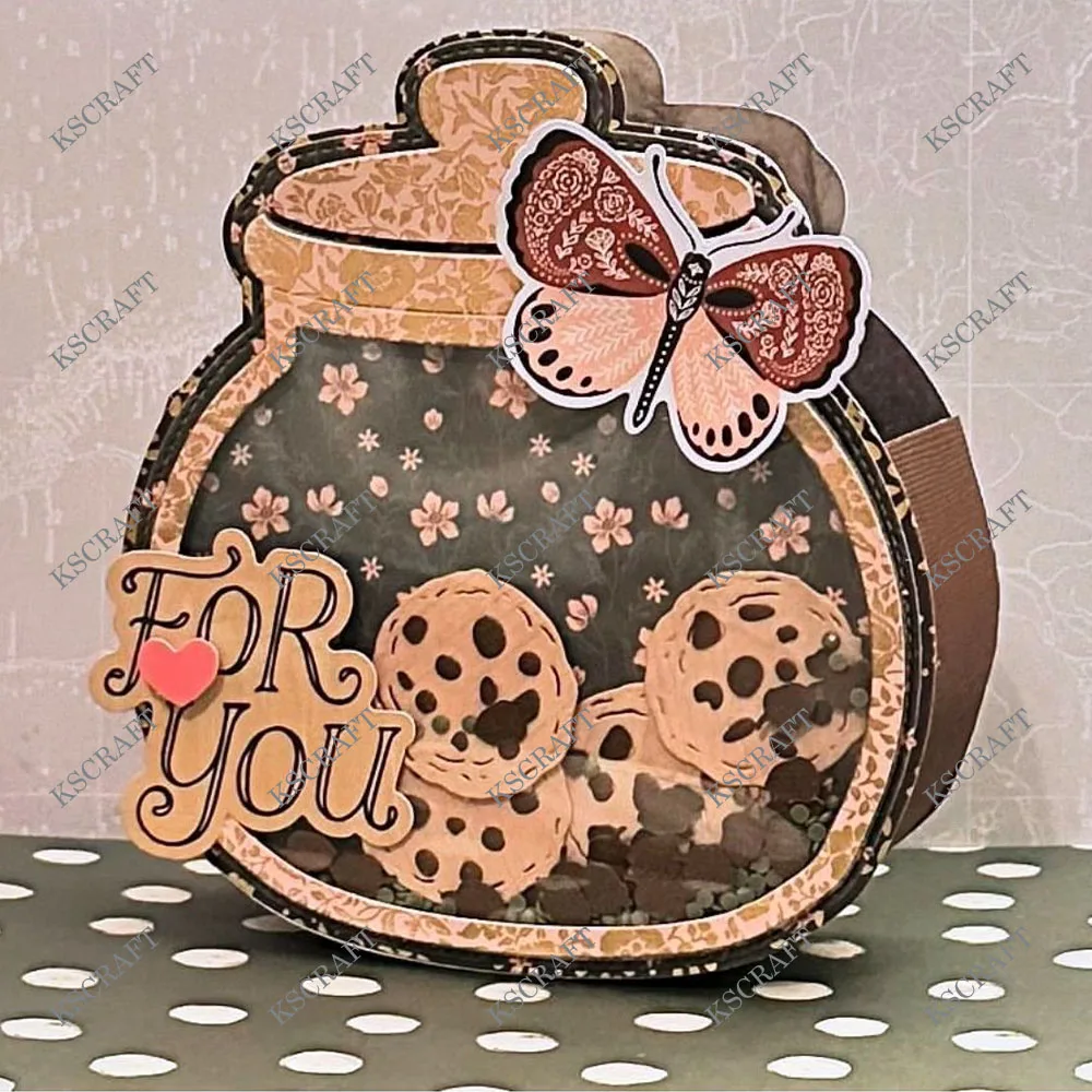 KSCRAFT Cookie Jar Mini Album Stansmessen Sjablonen voor DIY Scrapbooking Decoratieve Embossing DIY Papieren Kaarten