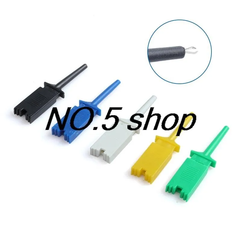 1Pc Flat Double Groove Test Clamp Hook Type Test Clamp Instrument Test Hook Multicolor