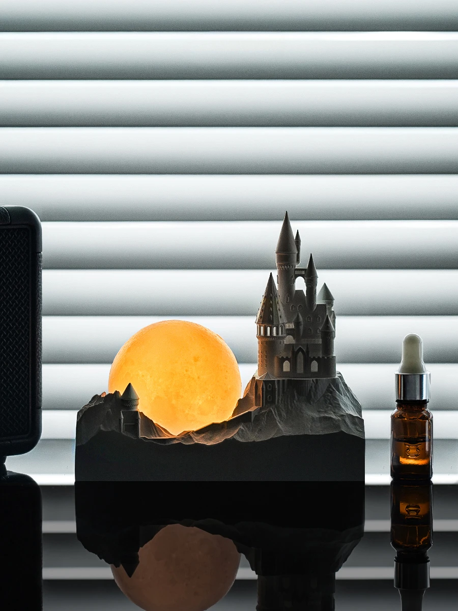 

Moonlight Castle Moon Night Light Diffuser Stone Table Lamp Aromatherapy Ambient Light Girlfriend Wedding Birthday Gift